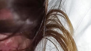 My neighbor couldn't hold it in and came inside my pussy. Now he comes every day to fill me with cum