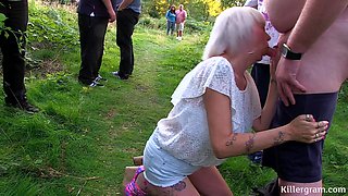 GILF Slut Wants to Be the Centre of Attention so We Surround Her with Dirty Dogging Dicks