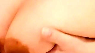 Real Amateur Homemade Cum on Big Tits