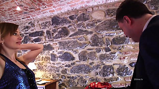 Andrea Dipre has his balls squeezed by a young cute girl