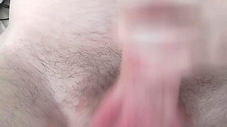 Huge balls jerking off with big load