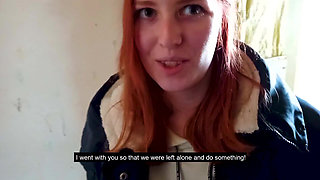 Fucked me in the stairwell while parents are at home - Swallowed Sperm - POV