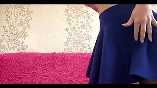 My Tight Hairy Pussy in a Mini Skirt Wants Your Cock