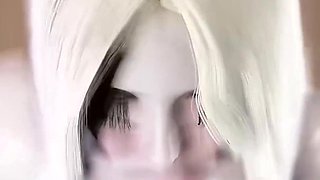3D Huge Boobs Blonde BBW Whore Teasing the Old Dick to Fuck Her Pussy