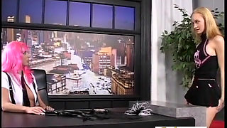 Beauty blonde babe enjoy in whipping