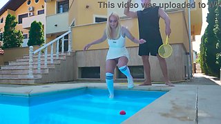 WET GANGBANG 5on1! Slutty chick Larissa Leite with big natural tits gets double anal penetration and a lot of piss from five big cocks 0% pussy EKS415