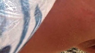 Emma Voyeur MILF POV Public Beach Flashing Small Pussy Natural Tits Outdoor