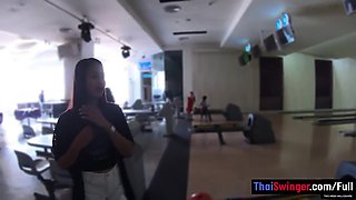 Bowling And Pov Blowjob From My Super Cute Thai Milf Girlfriend