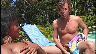 Jeannie Pepper and Tom Byron Poolside Upscale: Big Tits, Blowjob  Milf Porn
