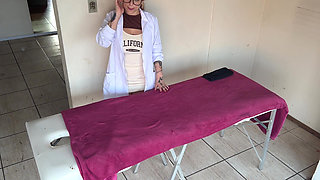 Married Masseuse Takes off Wedding Ring and Gag on Milk - Explosive Happy Ending Massage