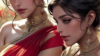 Indian Wife and Two Men, Hotel Room, Real Indian