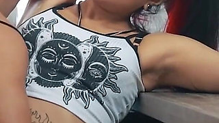 Licking and Sniffing Armpits in the Kitchen!