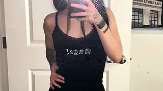 Sexy teen brunette masturbating closeup