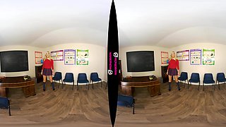 After Class Ass - Blonde Babe Solo Striptease Schoolgirl Uniform