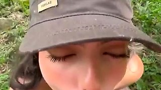 Czech amateur blowjob and fucking POV in public