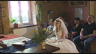 Horny French godmother gets gangbanged on the wedding day