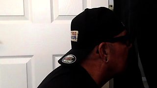 Gloryhole mature guest gives deepthroat