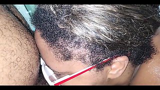 Stepmom Gets a Lot of Cum in Her Face After Her Stepson Enters the Bathroom
