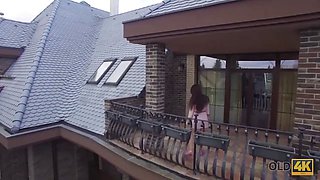 OLD4K. Sex is how girl welcomes old husband after business journey