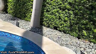 Kali Roses Tatted White Girl  Pool Side CreamPie