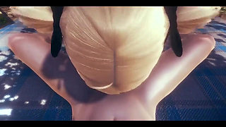 Genshin Impact Hentai - POV Fischl Blowjob and Cum at Her Face - Japanese Asian Manga Anime Game Porn