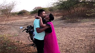 Indian Wife Outdoor Blowjob Licking Fingered and Fucked