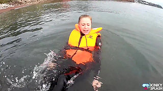Strapped Tight & Floating Free - Sexy Wetsuit Life Jacket Test