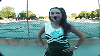 Cheerleader Courtney James Gets Explicitly Fucked and Facialed by the Ice Cream Man