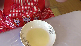 Mature BBW was cooking dinner but she put a big zucchini in her hairy pussy.