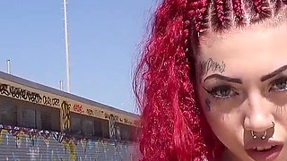 German Scout - Inked Redhead Girl Pantera Pickup for Casting Fuck