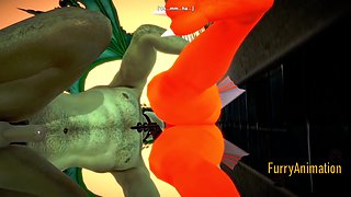 Pokemon Furry Yiff - Charizard Girl Is Ficked By Human Dragon - 3d Hentai And Hentai 3d