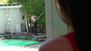 Busty brunette babe Melissa Stratton needs the big black cock that her husband can't provide