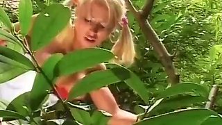 Dad fucks his daughter in the garden