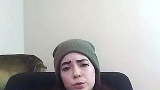 Lovely Amateur teen brunette masturbating outdoor