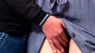 Stranger Fingered Horny Milf Hard Before Work in The Subway