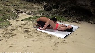 Seduced Megumi Haruka at the beach for some insane outdoor