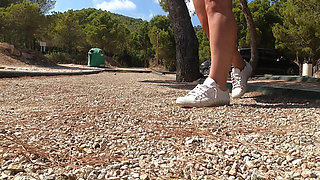 Kinky Couple - Naked Petanque At Spanish Nudist Beach Campsite