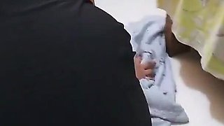 Hot Stepmom Fucks Stepson Without Condom While Cleaning House, Cum Inside Big Ass