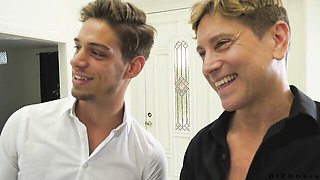 Wolf Hudson and Riley Nixon's blowjob scene by Biphoria