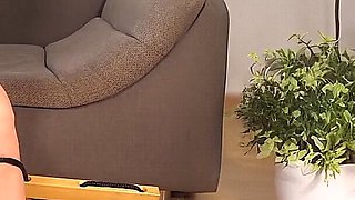 Tied to a Chair and Obliged to 4 Times Orgasm with Cunt Spanking and Ginger Paste on Her Pussy