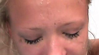 Sloppy and rough blowjob! Deep throat, face fuck & facial
