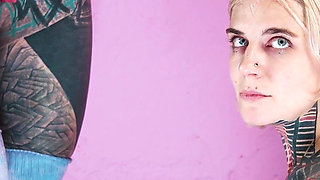 Tattooed Alt Girls Having Wild Lesbo Fun with Strap on