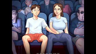 Steamy cartoon fun in the cinema with Erotictalker in summertime saga episode