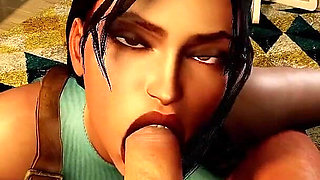 Classic Lara Sucks Dick in POV - Tomb Raider Parody