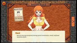 Lusty Buccaneers Parody Hentai Game Ep.1 Nami is exposing her naked body at night !