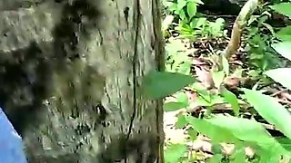 Two Senior Citizens Seeing if They Can Still Fuck Against a Tree