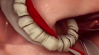 Illuxxxtrandy Intense Double Penetration with Mai Shiranui - Hardcore Ass Play and Cum Swallowing