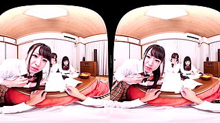 Spending New Years Under The Foot Warmer With Three Hot Schoolgirls Part 1 - Voyeur Upskirt Panties