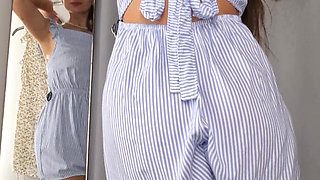 Clothes Changing - Fitting Room and Playing with Horny Pussy