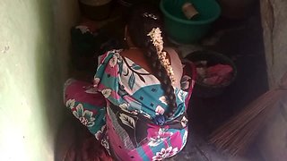 Priyanka Sexy Aunty Dress Washing in Bathrome